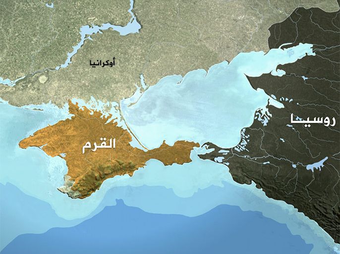 خريطة لشبه جزيرة القرم - الموسوعة