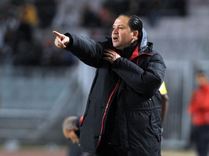 Tunisia's head coach Nabil Maaloul gestures during their FIFA 2014 World Cup qualifying match against Sierra Leone on March 23, 2013 at the Rades stadium in Tunis. Tunisia won 2-1.