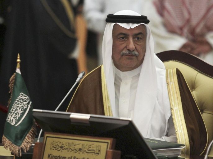 Saudi Arabia's Finance Minister Ibrahim Alassaf attends a meeting of Gulf Arab monetary and finance officials in Riyadh October 5, 2013. The central bank of Saudi Arabia, one of the world's top holders of U.S. government bonds, said on Saturday it was not worried by the political deadlock in Washington that could cause the United States to default on its debt. The U.S. Congress must agree on a measure to raise the nation's $16.7 trillion debt ceiling by Oct. 17 or risk a U.S. government debt default. REUTERS/Faisal Al Nasser (SAUDI ARABIA - Tags: POLITICS BUSINESS)