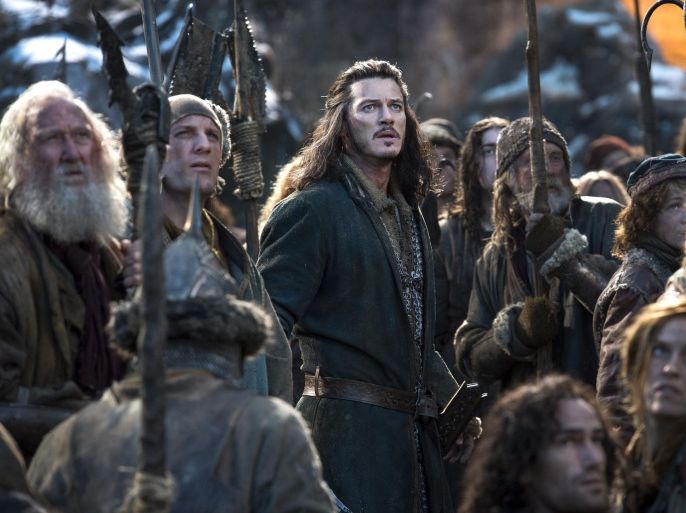 In this image released by Warner Bros. Pictures, Luke Evans appears in a scene from "The Hobbit The Battle of the Five Armies." (AP Photo/Warner Bros. Pictures, Mark Pokorny)