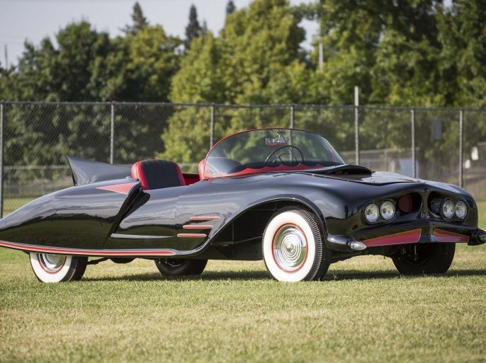 The 1963 Batmobile is shown in this photo released by Heritage Auctions, HA.com December 5, 2014. The earliest known officially licensed car of comic book superhero Batman is up for auction on Saturday. The 1963 Batmobile is believed to be the first custom car to be licensed as Batman's swanky ride and could fetch up to $500,000, according to officials with Dallas-based Heritage Auctions. The opening bid is $90,000. REUTERS/Heritage Auctions, HA.com/Handout via Reuters (UNITED STATES - Tags: TRANSPORT ENTERTAINMENT SOCIETY) ATTENTION EDITORS - THIS PICTURE WAS PROVIDED BY A THIRD PARTY. REUTERS IS UNABLE TO INDEPENDENTLY VERIFY THE AUTHENTICITY, CONTENT, LOCATION OR DATE OF THIS IMAGE. FOR EDITORIAL USE ONLY. NOT FOR SALE FOR MARKETING OR ADVERTISING CAMPAIGNS. NO SALES. NO ARCHIVES. THIS PICTURE IS DISTRIBUTED EXACTLY AS RECEIVED BY REUTERS, AS A SERVICE TO CLIENTS