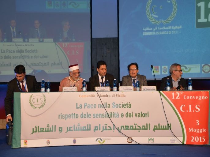 واحدة من الجلسات التي عقدت ضمن المؤتمر السنوي الثاني عشر للأقلية المسلمة بمقاطعة صقلية الإيطالية