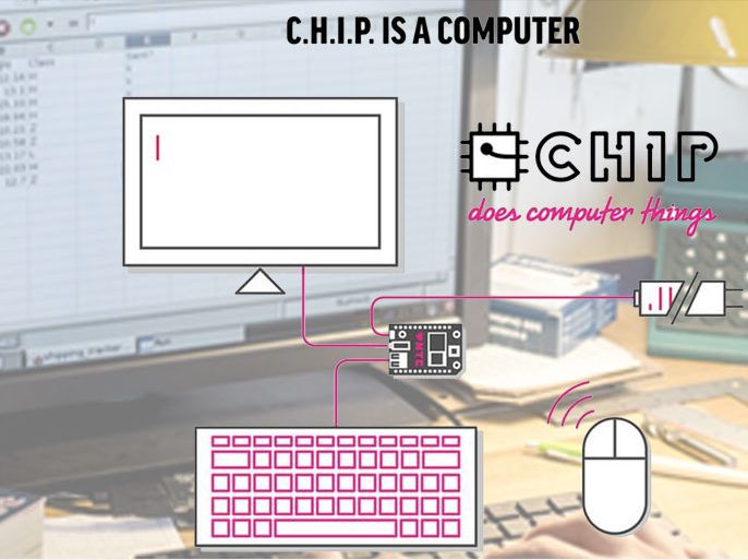 CHIP .. the world's first nine dollar computer ------ الصورة تركيب من مجموعة صور سكرين شوت