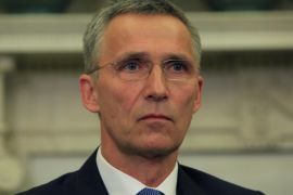 WASHINGTON, DC - MAY 22: NATO Secretary-General Jens Stoltenberg speaks while meeting with U.S. President Barack Obama in the Oval Office of the White House on May 26,2015 in Washington, DC. Obama said the United States is working closely with NATO in the fight against ISIL .
