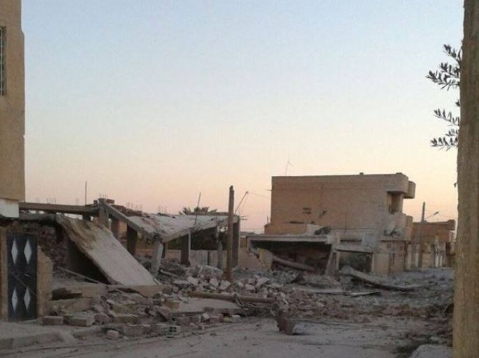 حي غويران - الحسكة - سوريا - الدمار الذي خلفه القصف الجوي خلال استعادة قوات النظام السيطرة على الحي (ناشطون)