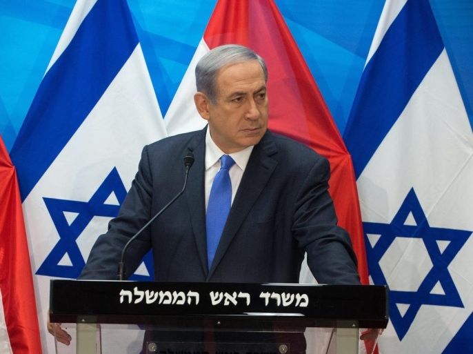 Israel's Prime Minister Benjamin Netanyahu during a joint press conference with Netherlands Foreign Minister Bert Koenders (not in picture), at the Prime Minister's Office in Jerusalem, Israel, July 14, 2015. Netanyahu labelled the nuclear deal announced in Vienna an 'historic mistake' that will embolden Iran and st rengthen radical Islamist groups.