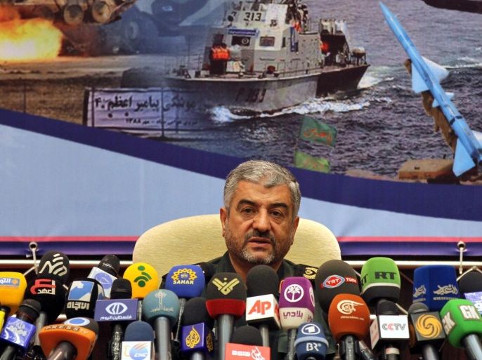 Iran's Revolutionary Guards Commander Mohammad Ali Jafari speaks during a press conference in Tehran, Iran, 16 September 2012. Jafari warned Israel and the United States over an attack and said Tehran would decisively retaliate. The commander also warned the US that in case of a military confrontation, Iran would attack the US military bases in the region and close the Persian Gulf oil export waterway of Strait of Hormuz.