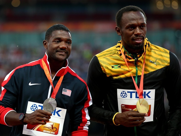 الجامايكي بولت حقق ميداليته الذهبية التاسعة ببطولات العالم (غيتي)
