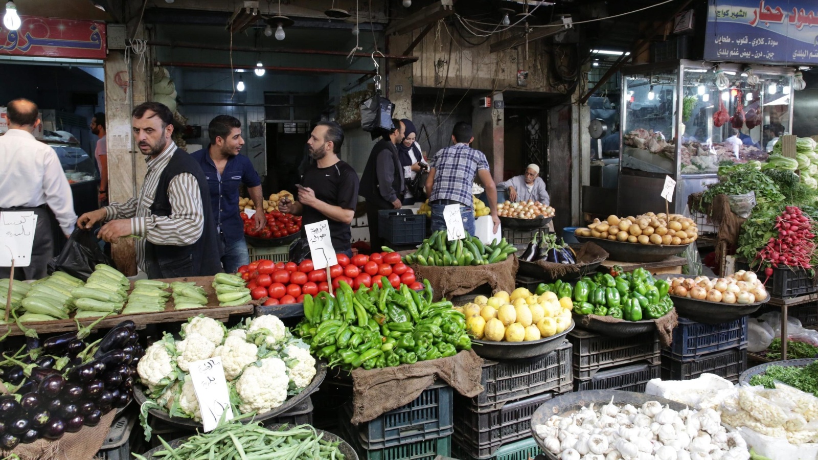 ‪جانب من سوق باب سريجة الواقع في وسط دمشق‬ (الأوروبية)