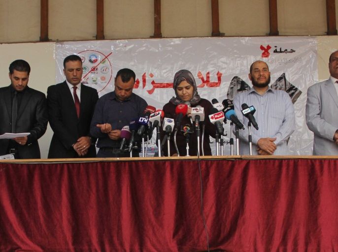 فعالية سابقة لحملة لا للأحزاب الدينية بمصر(الجزيرة)