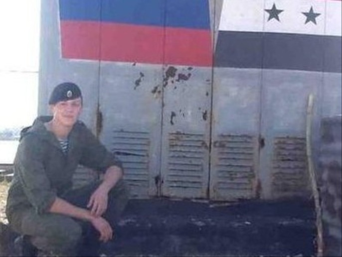 ‪صورة يعتقد أنها لجندي روسي في سوريا‬ (ناشطون)