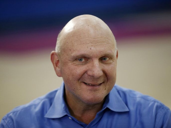 Los Angeles Clippers owner Steve Ballmer smiles during an interview with Reuters in Culver City, Los Angeles, California September 24, 2014. After Ballmer plunked down $2 billion for the NBA's Clippers, fans might expect the former Microsoft chief executive to be hitting the reset button on a team that has been through a nasty public fight over racism. Don't bet on it. That experience, Ballmer knows, makes his team unique, and it will be part of the story he tells to earn one thing that was not guaranteed by the record price tag: a fan base that will sustain the team for years to come.REUTERS/Lucy Nicholson (UNITED STATES - Tags: SPORT BASKETBALL BUSINESS HEADSHOT)