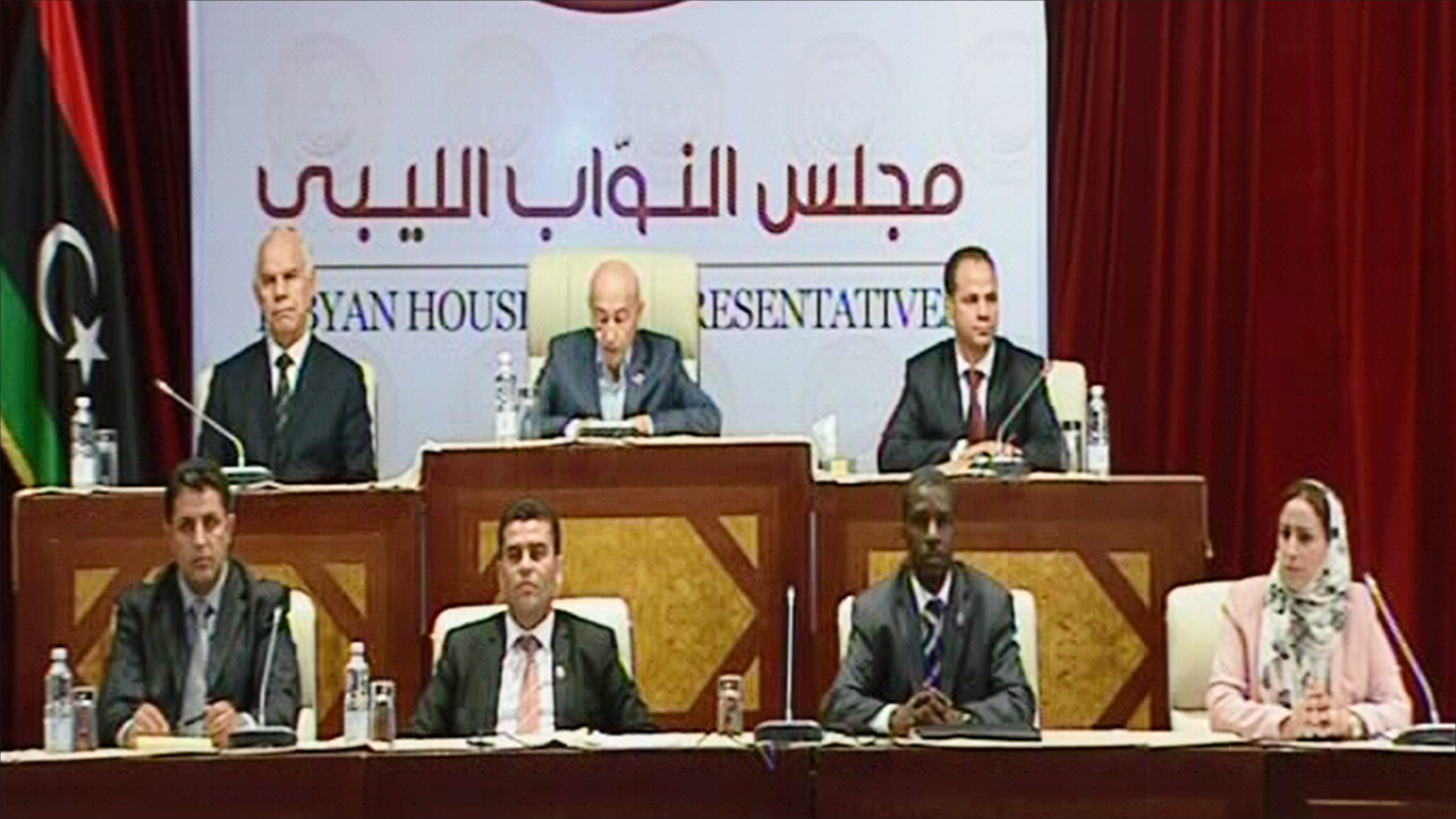 ‪مجلس النواب المنحل في طبرق رفض أمس اعتماد مسودة الاتفاق السياسي الأخيرة‬ (الجزيرة-أرشيف)