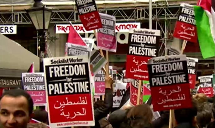 مظاهرات في عواصم أوربية للتنديد بالانتهاكات الإسرائيلية في فلسطين
