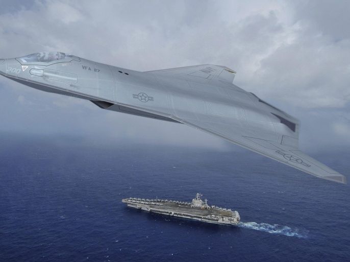 An artist's rendering of what the next generation U.S. fighter jet might look like is seen in this handout photo provided by Northrop Grumman Corporation, December 12, 2015. The Pentagon's fiscal 2017 budget request will include $12 billion to $15 billion to fund war gaming, experimentation and the demonstration of new technologies aimed at ensuring a continued military edge over China and Russia, Deputy Defense Secretary Robert Work said December 14, 2015. REUTERS/Northrop Grumman Corp/Handout via Reuters NO RESALES. NO ARCHIVE. FOR EDITORIAL USE ONLY. NOT FOR SALE FOR MARKETING OR ADVERTISING CAMPAIGNS TPX IMAGES OF THE DAY