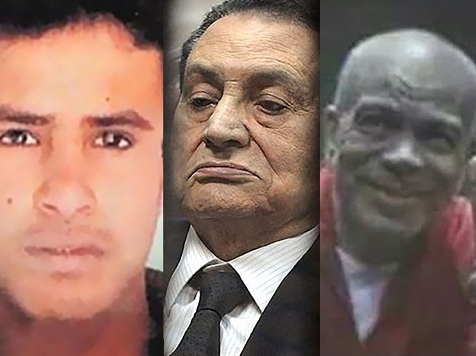 محمد سعد الكتاتني (يمين) ثم مبارك ثم عودة الترابين