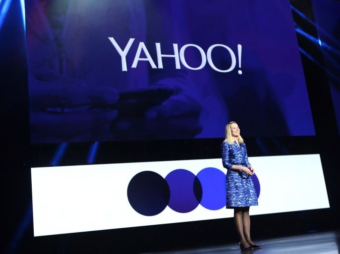 Yahoo CEO Marissa Mayer speaks during her keynote address at the annual Consumer Electronics Show (CES) in Las Vegas, Nevada in this file photo from January 7, 2014. Yahoo Inc is weighing a sale of its core business and will not sell its stake in Alibaba Group Holding Ltd, CNBC reported, a sharp reversal that came after pressure from an activist investor. REUTERS/Robert Galbraith/Files