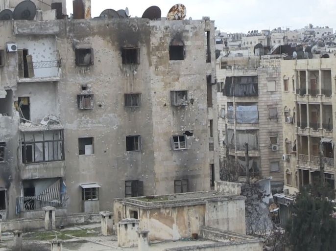 حي الإذاعة - أحد أحياء حلب القريبة من خط الاشتباك بين المعارضة والنظام 2015