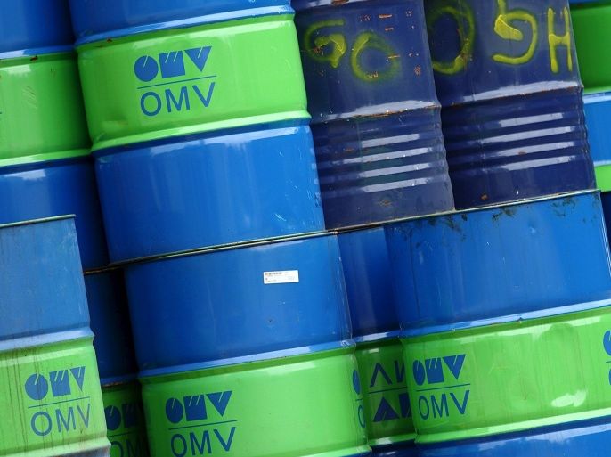 Barrels are pictured at the refinery of Austrian oil and gas group OMV in Schwechat, Austria, in this October 21, 2015 file photo. OMV is expected to report Q4 results this week. REUTERS/Heinz-Peter Bader/FilesGLOBAL BUSINESS WEEK AHEAD PACKAGE - SEARCH "BUSINESS WEEK AHEAD JANUARY 25" FOR ALL IMAGES