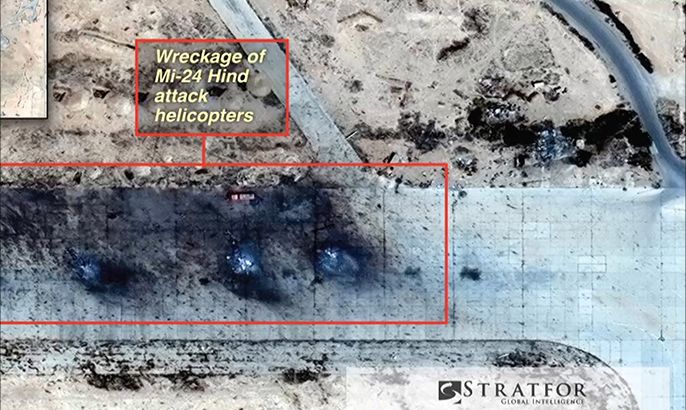 قصف مروحيات روسية بقاعدة جوية سورية