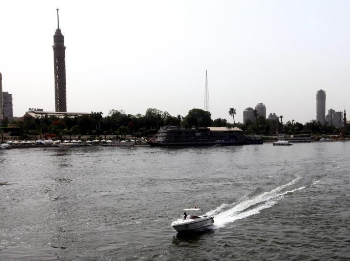 A speed boat sails on the River Nile in Cairo, Egypt, 29 May 2013. Media reports state that Ethiopia started on 28 May 2013 diverting the flow of the Blue Nile river, one of the two major tributaries of the River Nile, for the construction of a new dam. The construction of the Ethiopian Renaissance Dam was met by objections from the downstream countries, Sudan and Egypt, fearing it would affect their share of water, and saying it is violating the agreement between Nile