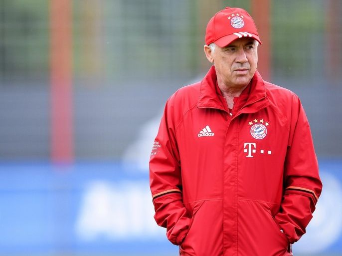 Bayern Munich's Italian head coach Carlo Ancelotti leads his team's training session in Munich, Germany, 14 July 2016. Bayern Munich prepares for the upcoming 2016-17 season of the German Bundesliga.