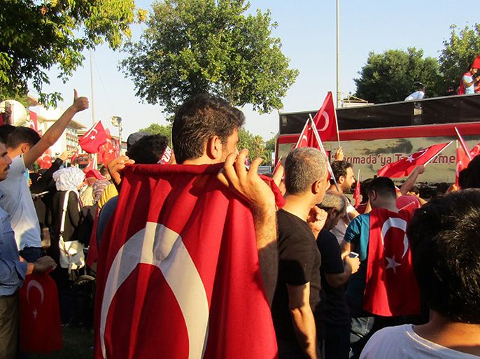 صورة من احدى المظاهرات في اسطنبول