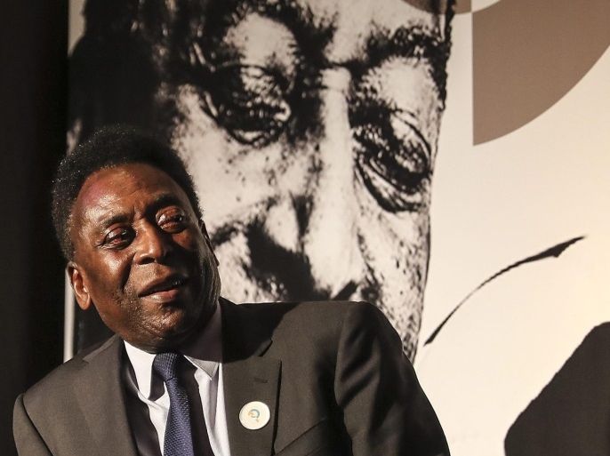 Retired Brazilian soccer player Edson Arantes do Nascimento 'Pele' attends the launching event of the Pele Academy project in Rio de Janeiro, Brazil, 02 August 2016. The academy will open in 2018 in the municipality of Resende.