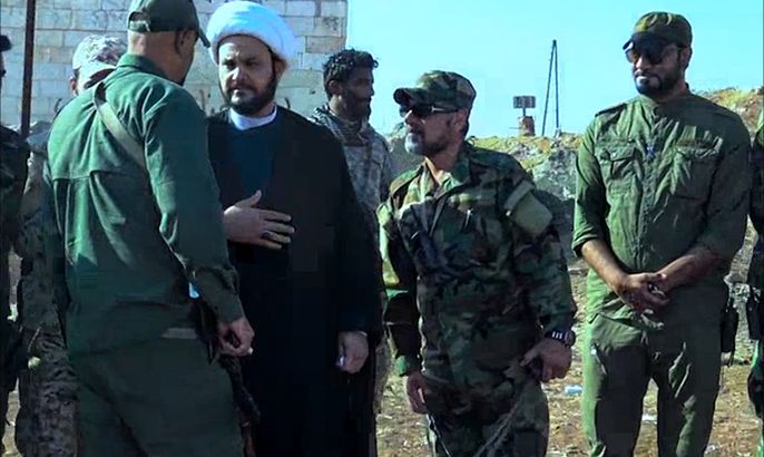 زعيم مليشيا النجباء العراقية يتجول في جبهات حلب