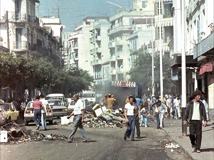 أرشيف جانب من أحداث أكتوبر بالعاصمة الجزائرية