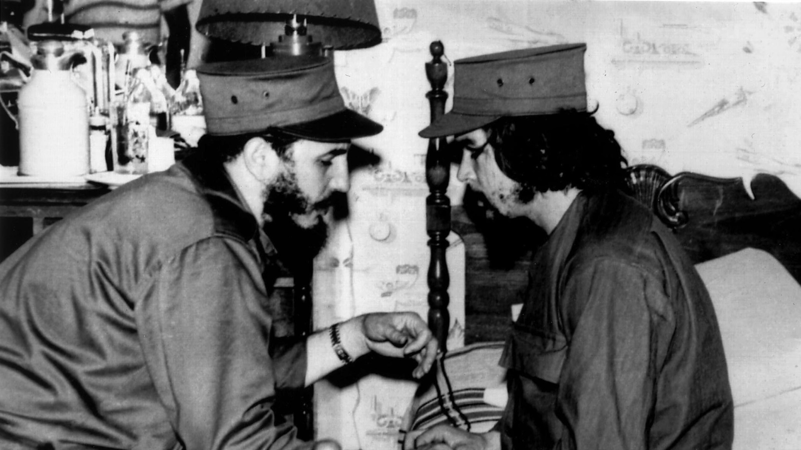 (FILE) A file picture dated January 1959 shows then Cuban Prime Minister, Fidel Castro (L), chatting with Ernesto 'Che' Guevara (R) inside a bunkhouse not long after the victory of the revolution that caused the downfall of Fulgencio Batista in Cuba. Current Cuban president, Raul Castro, announced on 25 November 2016 his brother's death on the Cuban state TV. Cuban former President Fidel Castro has died at the age of 90.