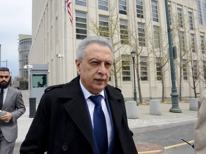 Alfredo Hawit, a former FIFA vice president from Honduras, exits a federal courthouse in the Brooklyn borough in New York, April 11, 2016. REUTERS/Stephanie Keith