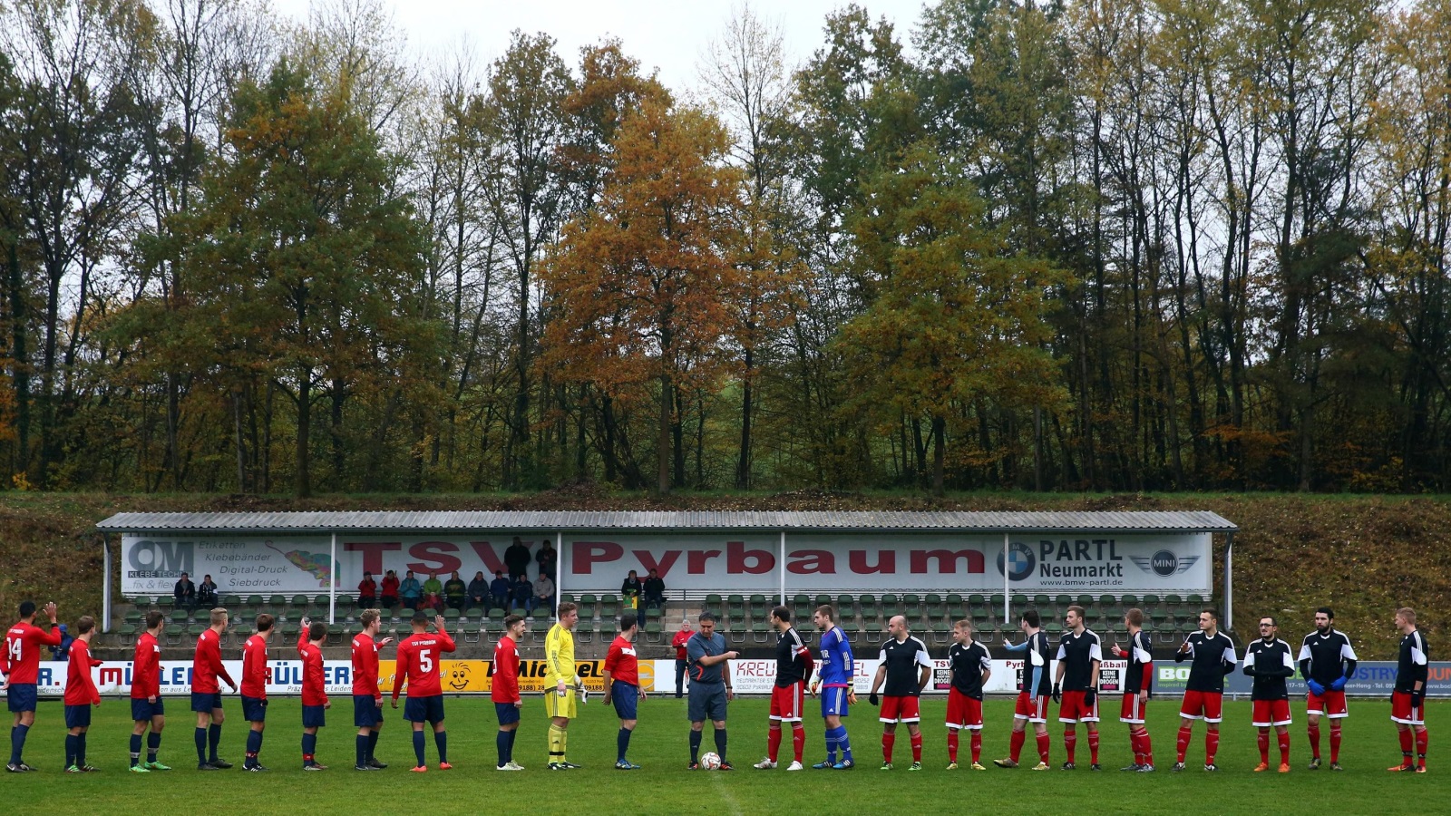 Former FIFA referee Hamdi Al Kadri conducts a German 9th division soccer match between TSV Pyrbaum and FC Altdorf in Pyrbaum, southern Germany, November 6, 2016. Picture taken November 6, 2016. Syrian migrant Al-Kadri was member of the referee team at high level FIFA matches, such as World Cup bouts before he came to Germany as a Syrian refugee.  REUTERS/Michael Dalder