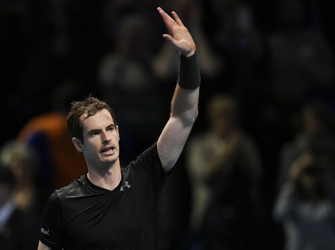 Britain Tennis - Barclays ATP World Tour Finals - O2 Arena, London - 16/11/16 Great Britain's Andy Murray celebrates winning his round robin match against Japan's Kei Nishikori Action Images via Reuters / Tony O'Brien Livepic EDITORIAL USE ONLY.