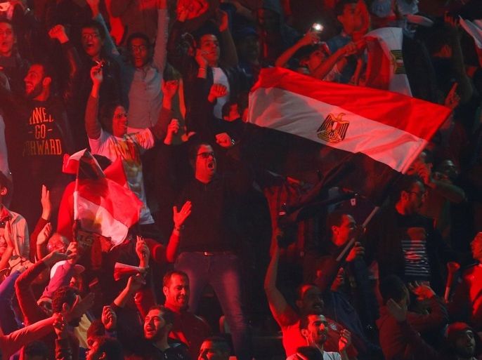 Football Soccer - Egypt v Ghana - 2018 World Cup Qualifying - Africa Zone - "Army Stadium" Borg El Arab, Alexandria, Egypt - 13/11/2016 - Egypt's fans celebrate after the goal. REUTERS/Amr Abdallah Dalsh