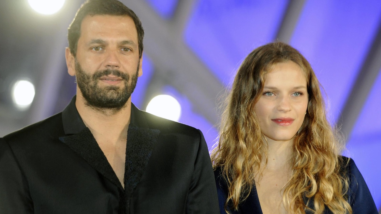 French actors Mehdi Nebbou and Margaux Chatelier (R) attend the 16th edition of the Marrakech International Film Festival, in Marrakech, Morocco, 05 December 2016. The festival runs from 02 to 10 December.