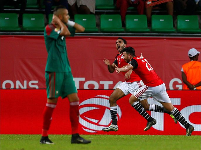 Football Soccer - African Cup of Nations - Quarter Finals - Egypt v Morocco- Stade de Port Gentil - Gabon - 29/1/17. Egypt's Mahmoud Kahraba celebrates after scoring a goal. REUTERS/Amr Abdallah Dalsh