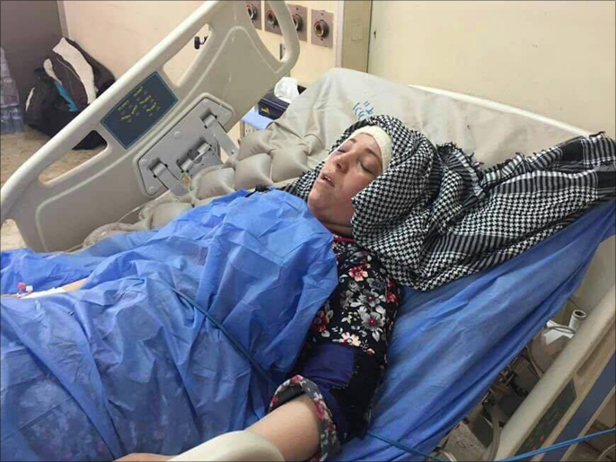 ‪‬ الصحفية سميرة مواقي في مستشفى الحريري ببغداد(الجزيرة)