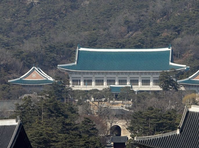 SEOUL, SOUTH KOREA - MARCH 10: The presidential Blue House is seen on March 10, 2017 in Seoul, South Korea. The Constitutional Court of South Korea upheld the impeachment of President Park Geun-hye on March 10, 2017. Park will be permanently removed from the South Korean office and the nation will need to hold a presidential election within 60 days. Park had been impeached by parliament in December for allegedly letting her confidante Choi Soon-sil involved in state af