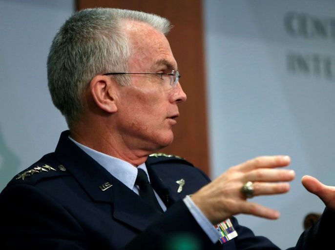 Vice Chairman of the Joint Chiefs of Staff U.S. Air Force General Paul Selva speaks at the Center for Strategic and International Studies in Washington, U.S., October 28, 2016. REUTERS/Gary Cameron