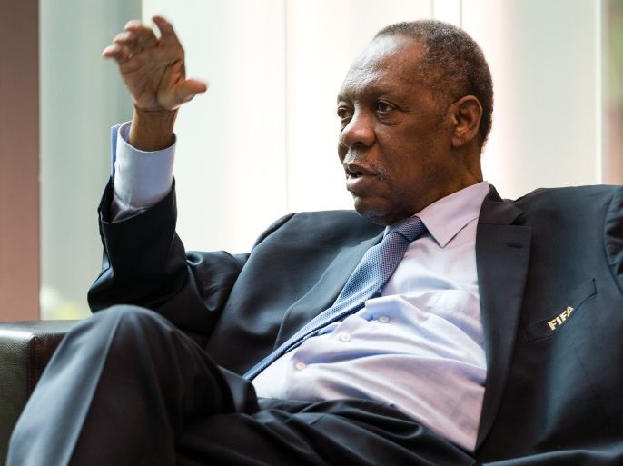ZURICH, SWITZERLAND - OCTOBER 13: FIFA Senior Vice President Issa Hayatou sits in the lobby prior to part I of the FIFA Council Meeting 2016 at the FIFA headquarters on October 13, 2016 in Zurich, Switzerland. (Photo by Philipp Schmidli/Getty Images)