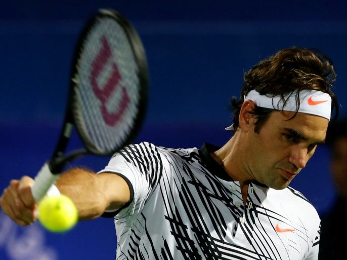 Tennis - Dubai Open - Men's Singles - Roger Federer of Switzerland v Evgeny Donskoy of Russia - Dubai, UAE - 01/03/2017 - Roger Federer in action. REUTERS/Ahmed Jadallah