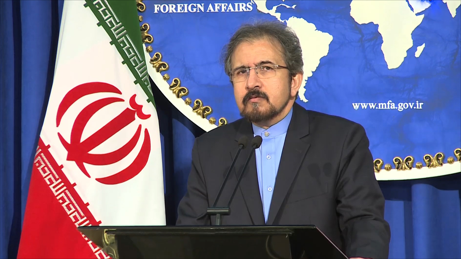  قاسمي: إيران تدين الضربات الأميركية على قاعدة الشعيرات