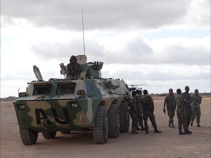 قوات إثيوبية متمركزة في مدينة دينسور بجنوب الصومال في شهر أغسطس 2015 (التصوير:قاسم سهل).