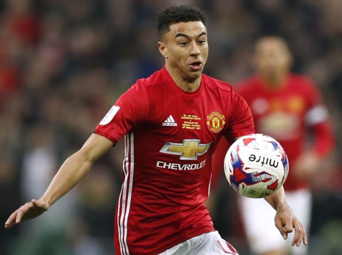 Britain Soccer Football - Southampton v Manchester United - EFL Cup Final - Wembley Stadium - 16/17 - 26/2/17 Manchester United's Jesse Lingard Action Images via Reuters / John Sibley EDITORIAL USE ONLY. No use with unauthorized audio, video, data, fixture lists, club/league logos or