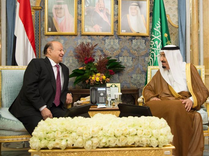 الملك سلمان خلال استقبال هادي: أمن اليمن جزء لا يتجزأ من أمن السعودية