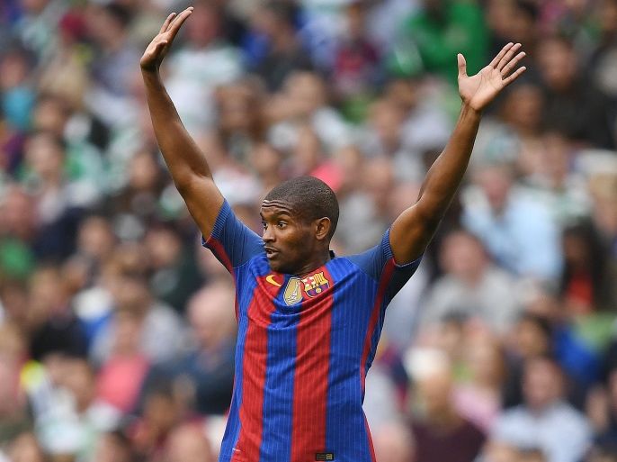 DUBLIN, IRELAND - JULY 30: Marlon Santos of Barcelona during the International Champions Cup series match between Barcelona and Celtic at Aviva Stadium on July 30, 2016 in Dublin, Ireland. (Photo by Charles McQuillan/Getty Images)
