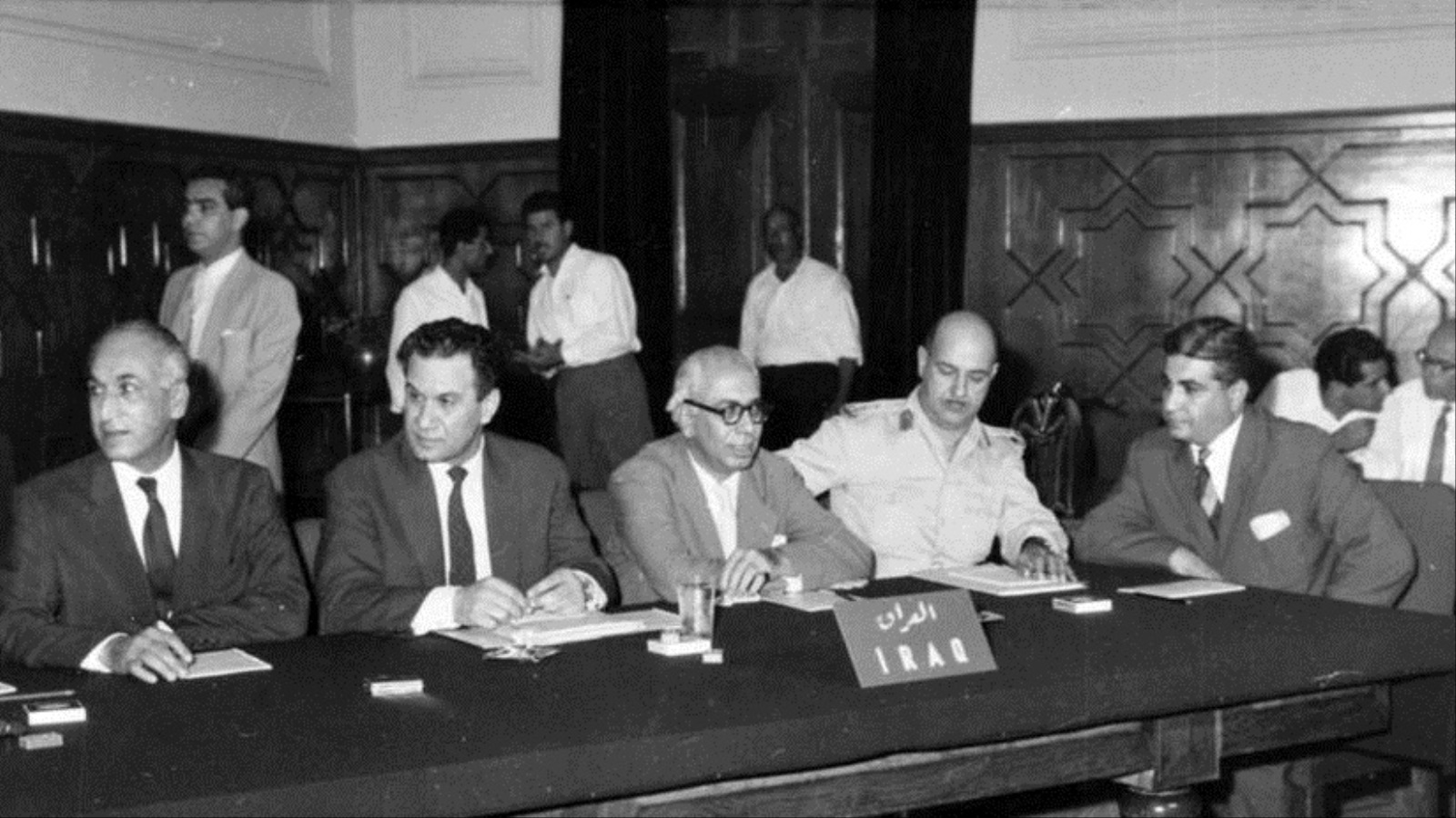 تم انبثاق أوبك من المؤتمر الذي عقد في العراق وبحضور كل من إيران والكويت والسعودية وفنزويلا (1960) (موقع أوبك)