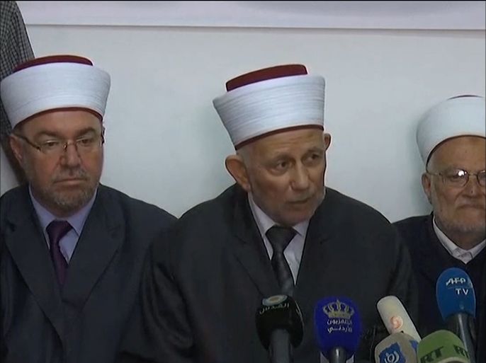 مؤتمر صحفي للمراجع الدينية بشأن فرار سلطات الاحتلال إزالة جميع إجرائاتها في المسجد الاقصى