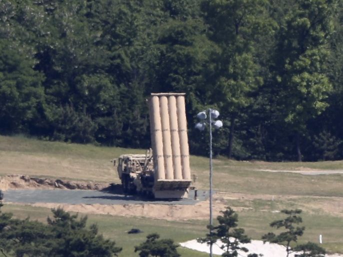 (THAAD) battery, is deployed at a golf course in Seongju, North Gyeongsang Province, South Korea, 19 May 2017.